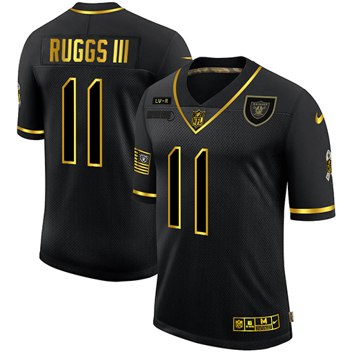 Las Vegas Raiders #11 Henry Ruggs III Men Nike 2020 Salute To Service Golden Limited NFL black Jerseys->oakland raiders->NFL Jersey